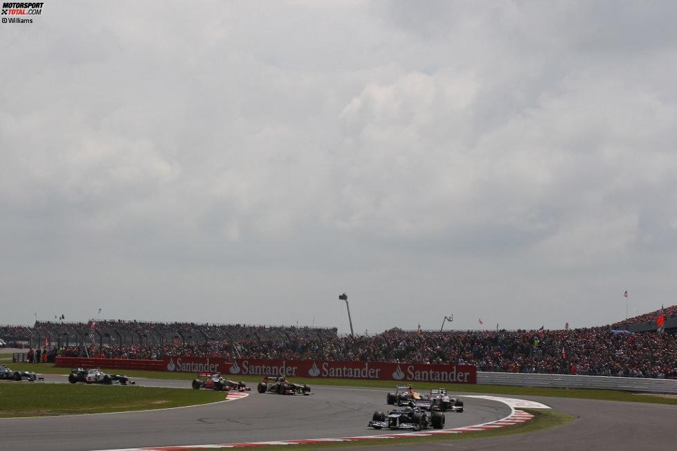 Bruno Senna (Williams), Sergio Perez (Sauber) und Nico Hülkenberg (Force India) 