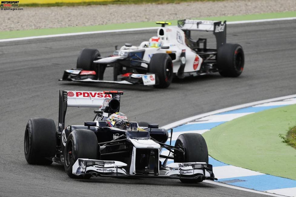Pastor Maldonado (Williams) und Sergio Perez (Sauber) 