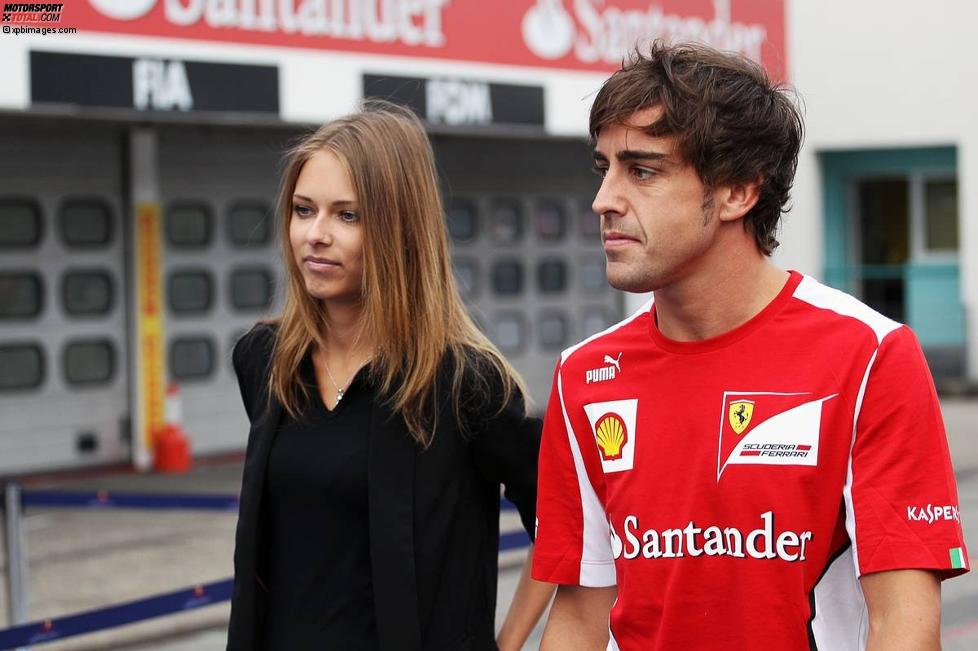 Fernando Alonso (Ferrari) mit Freundin Dascha Kapustina
