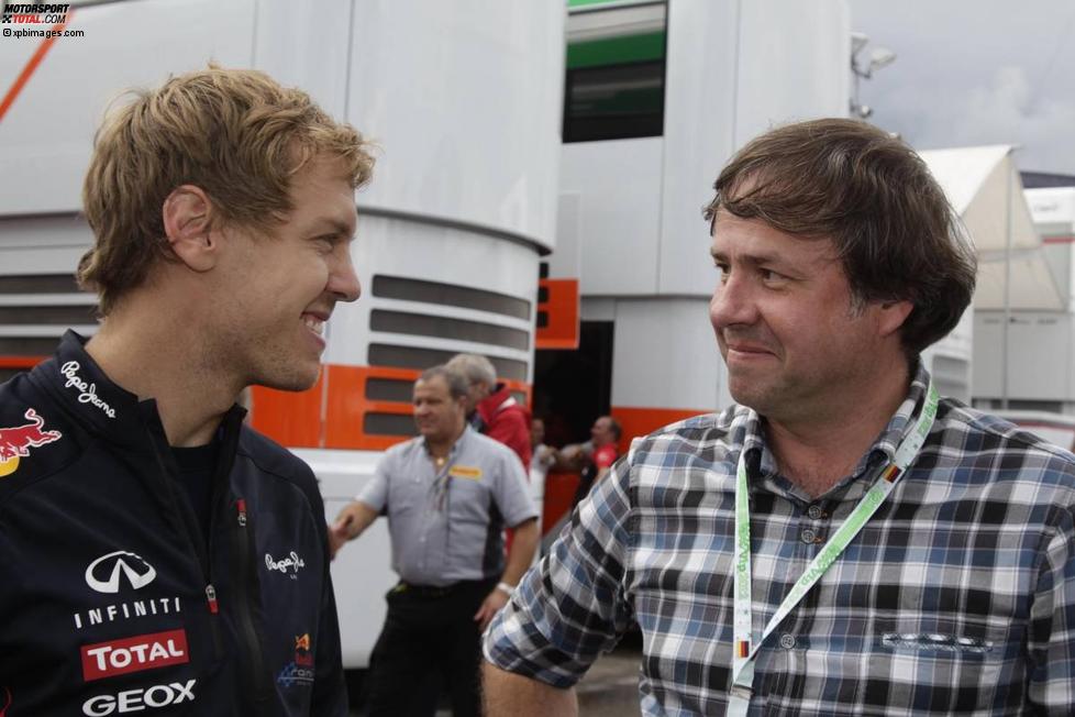Sebastian Vettel (Red Bull) und AMG-Chefdesigner Gerhard Ungar