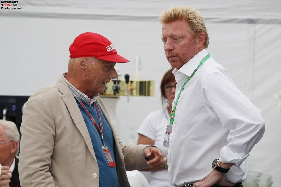 Niki Lauda und Boris Becker