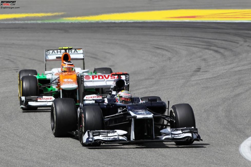 Pastor Maldonado (Williams) und Nico Hülkenberg (Force India) 