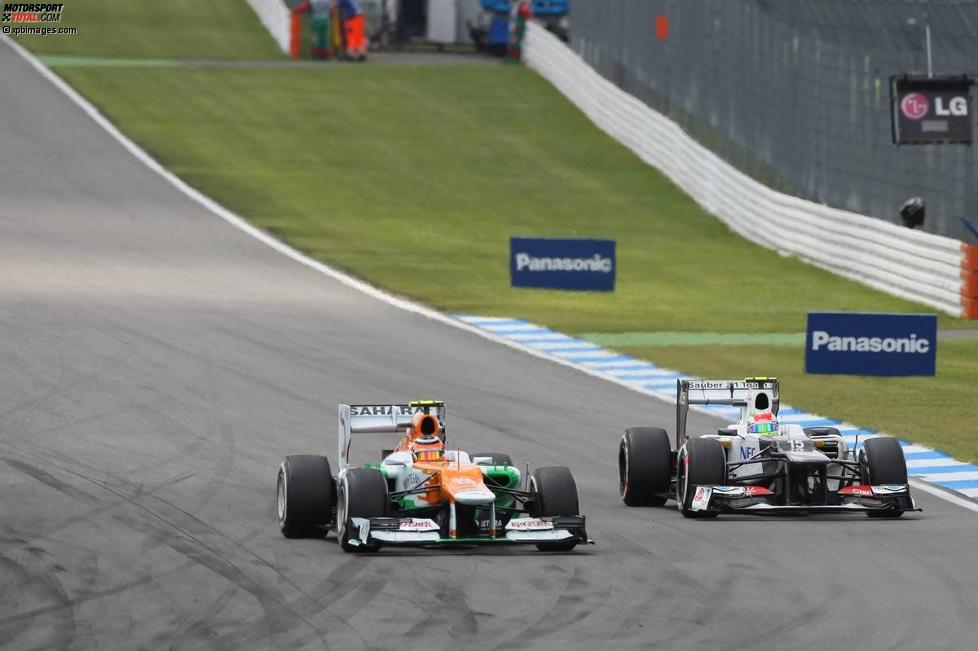 Nico Hülkenberg (Force India) und Sergio Perez (Sauber) 