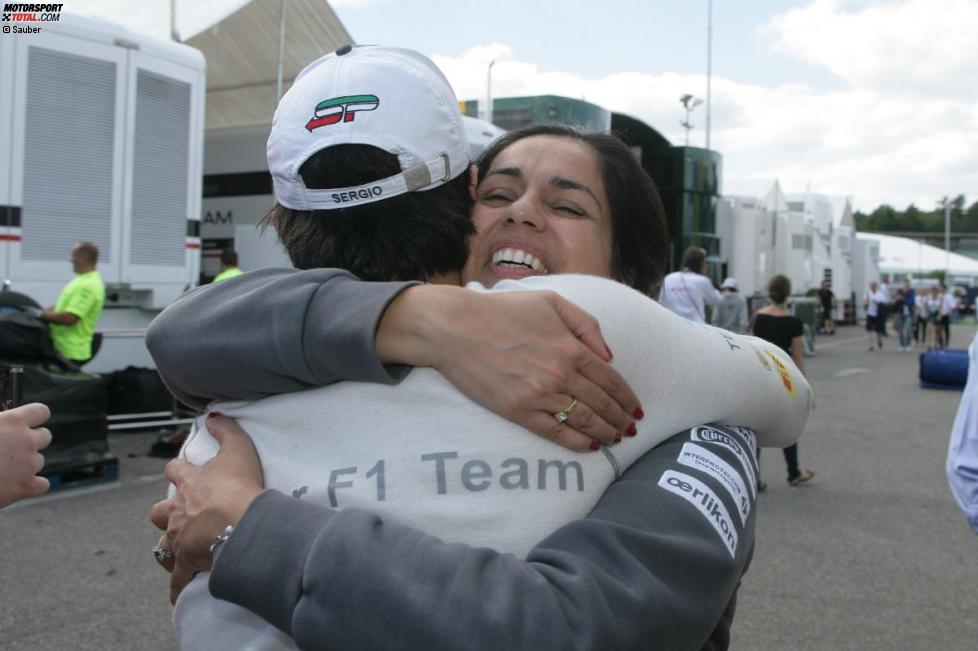 Sergio Perez und Monisha Kaltenborn (Sauber)