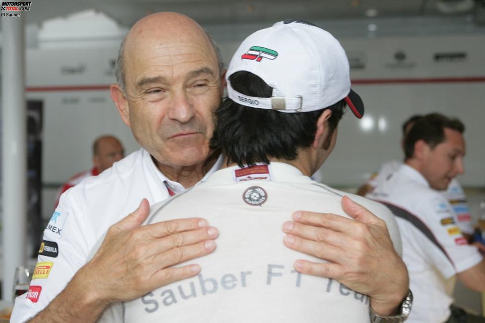Sergio Perez und Peter Sauber (Sauber)