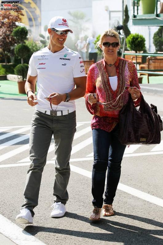 Michael Schumacher (Mercedes) mit Frau Corinna 