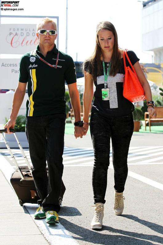 Heikki Kovalainen (Caterham) mit Freundin Catherine Hyde beim Großen Preis von Ungarn