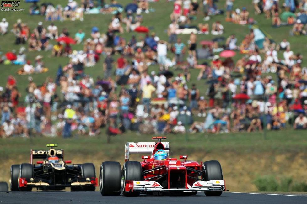 Fernando Alonso (Ferrari) und Romain Grosjean (Lotus) 