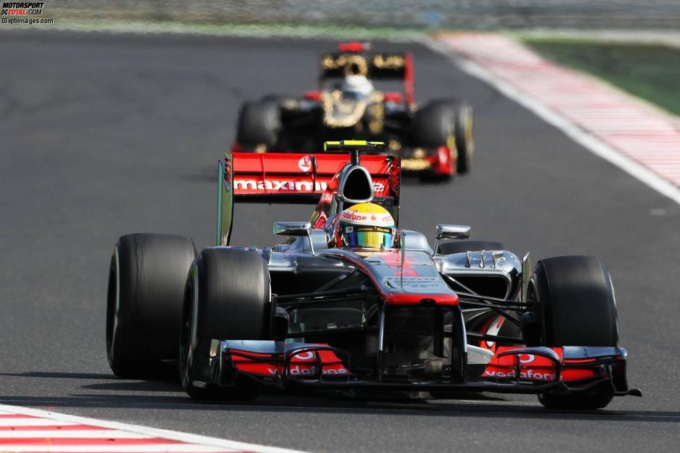 Lewis Hamilton (McLaren) und Kimi Räikkönen (Lotus) 