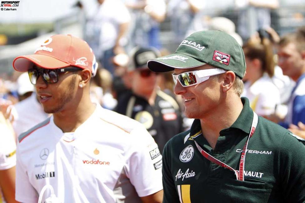 Lewis Hamilton (McLaren) und Heikki Kovalainen (Caterham) 