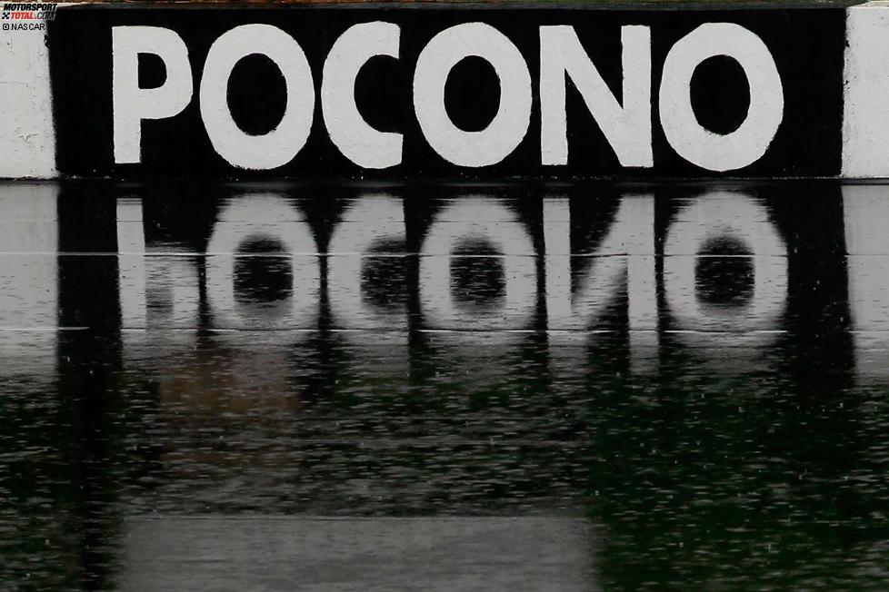 Pocono stand am Sonntag gleich zweimal unter Wasser