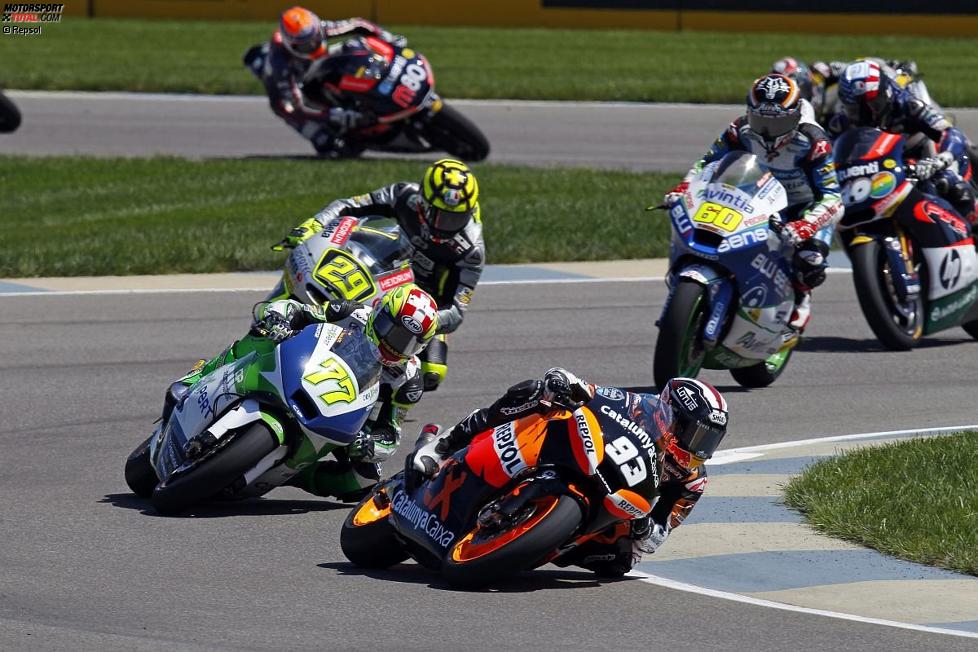 Marc Marquez vor Dominique Aegerter 