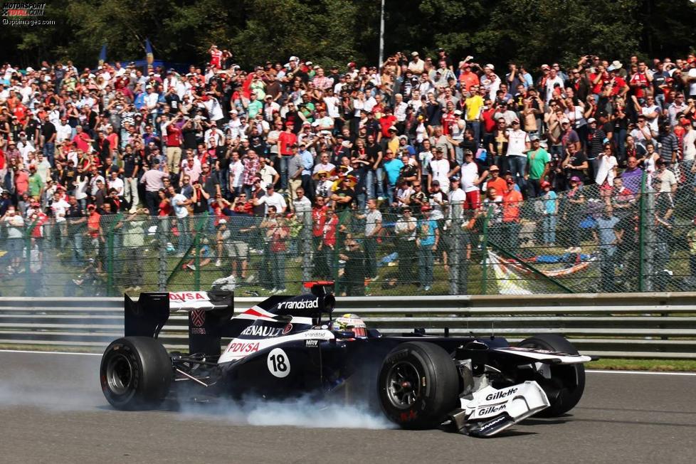 Auch das Rennen von Pastor Maldonado (Williams) war schnell vorbei.