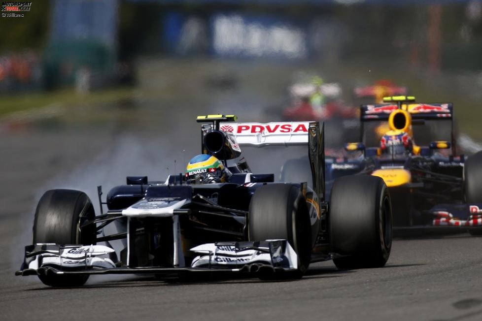 Bruno Senna (Williams) und Mark Webber (Red Bull) 