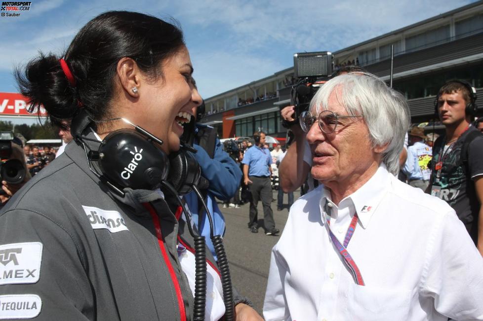 Monisha Kaltenborn (Sauber) und Bernie Ecclestone