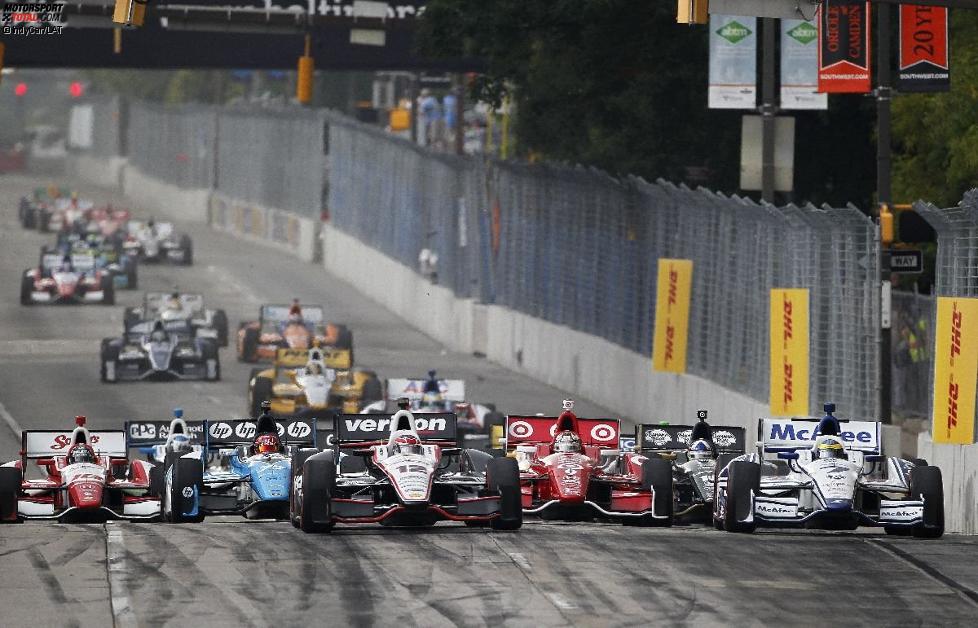 Start zum Baltimore Grand Prix mit Will Power (Penske) an der Spitze