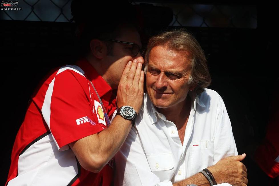 Stefano Domenicali (Ferrari-Teamchef) und Luca di Montezemolo (Ferrari-Präsident) 