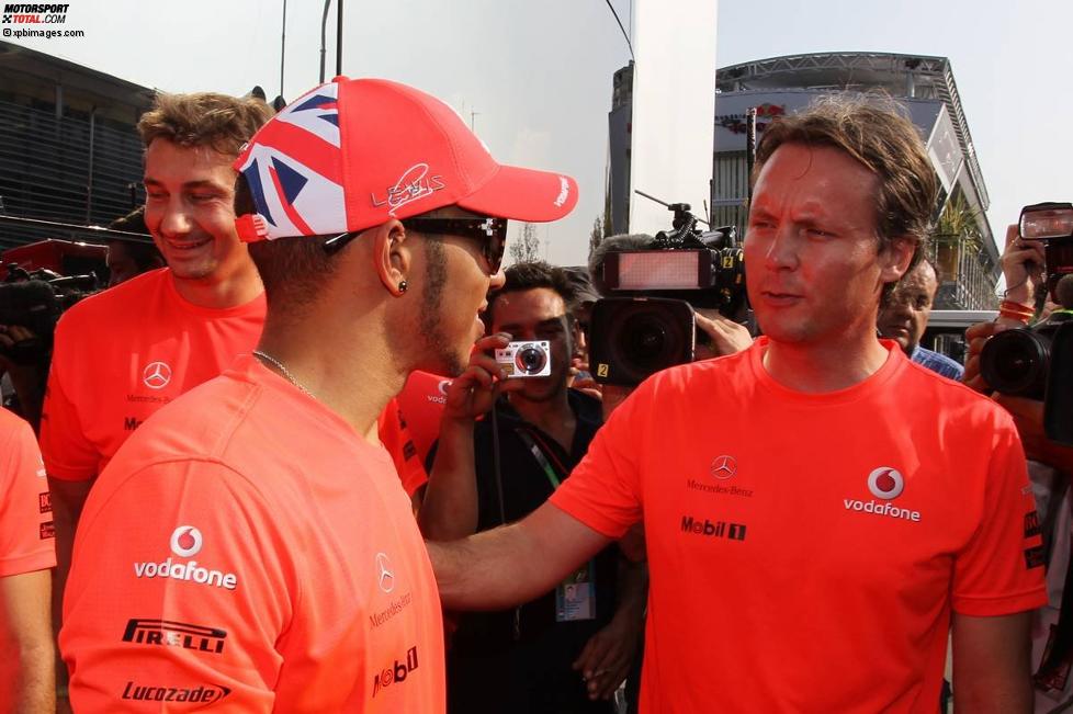 Lewis Hamilton (McLaren) und Sam Michael 
