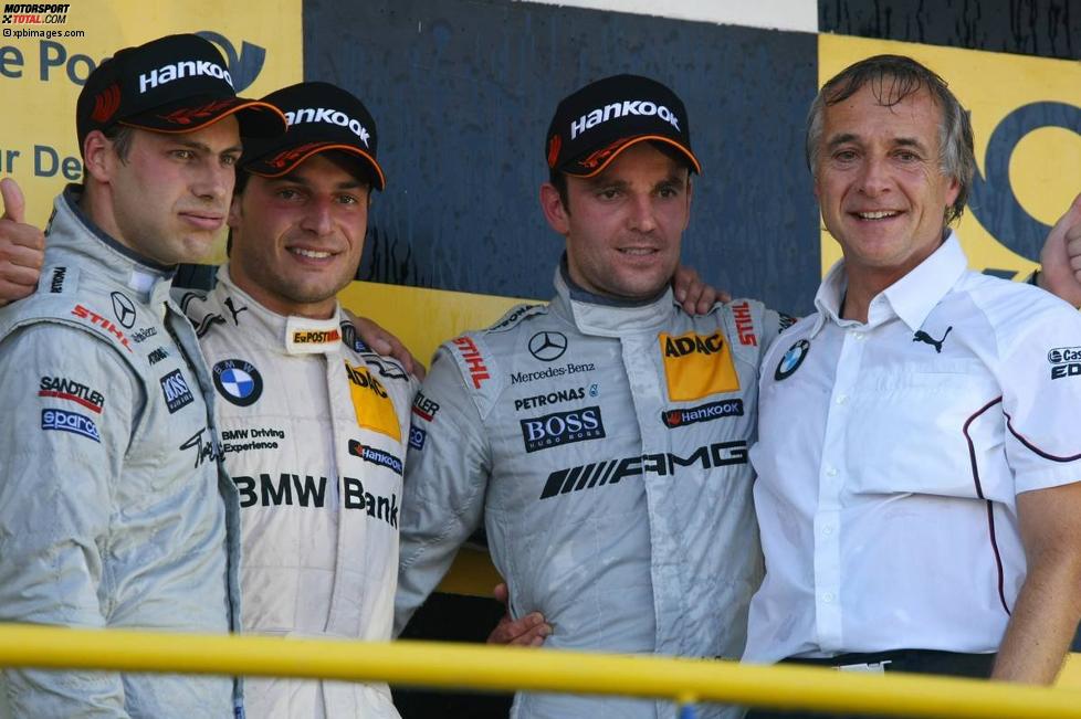 Gary Paffett, Bruno Spengler (Schnitzer-BMW) und Jamie Green (HWA-Mercedes) 