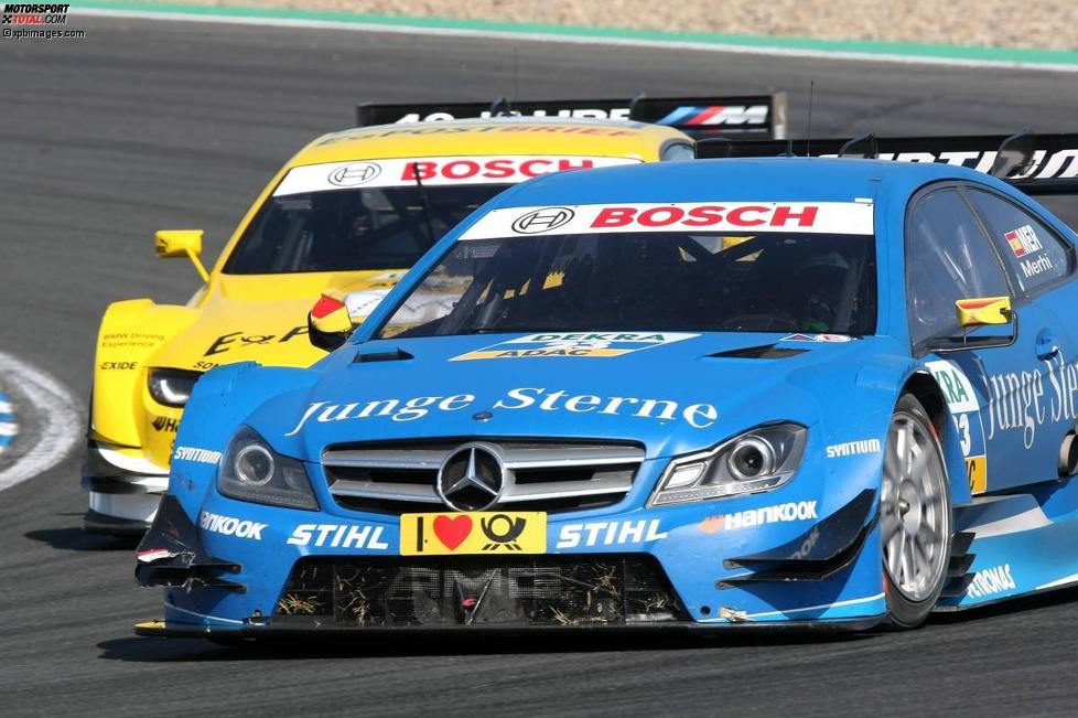 Roberto Merhi (Persson-Mercedes), Dirk Werner (Schnitzer-BMW) und Marco Werner 