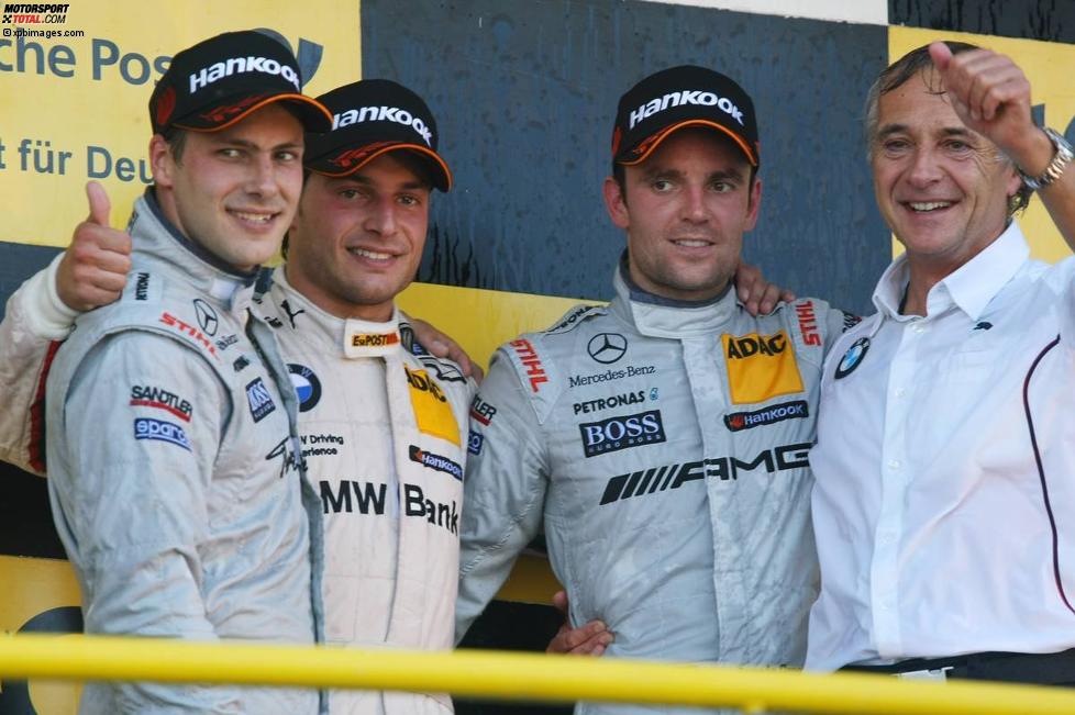 Gary Paffett, Bruno Spengler (Schnitzer-BMW) und Jamie Green (HWA-Mercedes) 