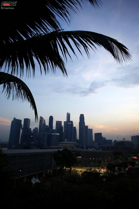 Skyline des Stadtstaates Singapur