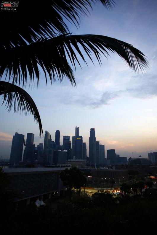 Skyline des Stadtstaates Singapur