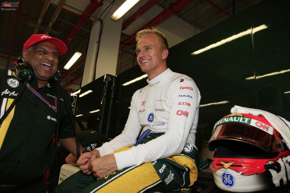 Tony Fernandes und Heikki Kovalainen (Caterham)