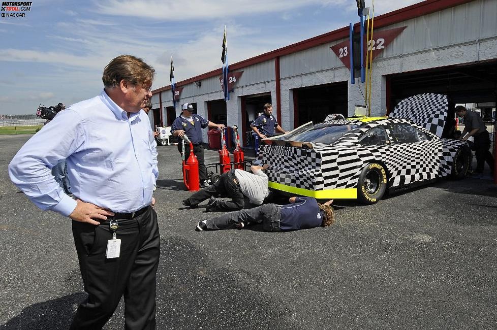 NASCAR-Vizerennchef Robin Pemberton hat ein Auge auf den Testbetrieb