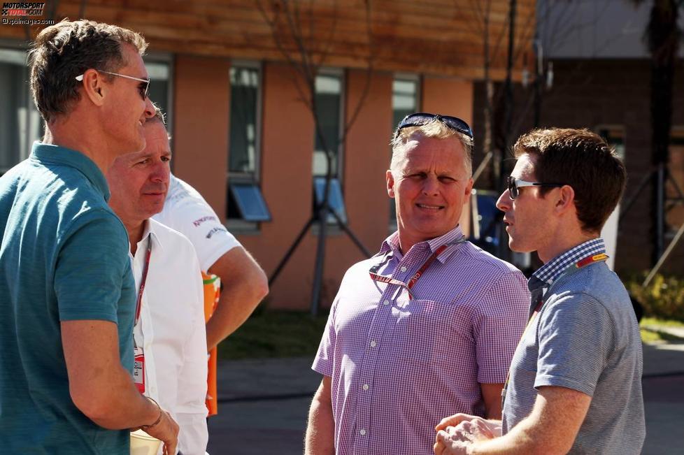 Experten unter sich: David Coulthard, Martin Brundle, Johnny Herbert und Anthony Davidson