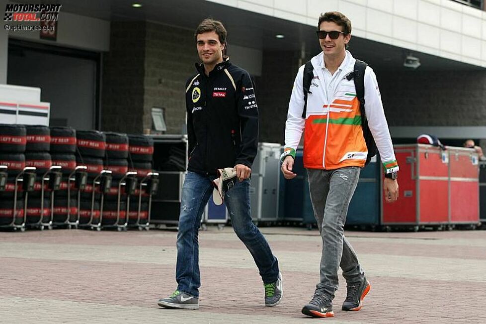 Jerome D'Ambrosio (Lotus) und Jules Bianchi (Force India) 