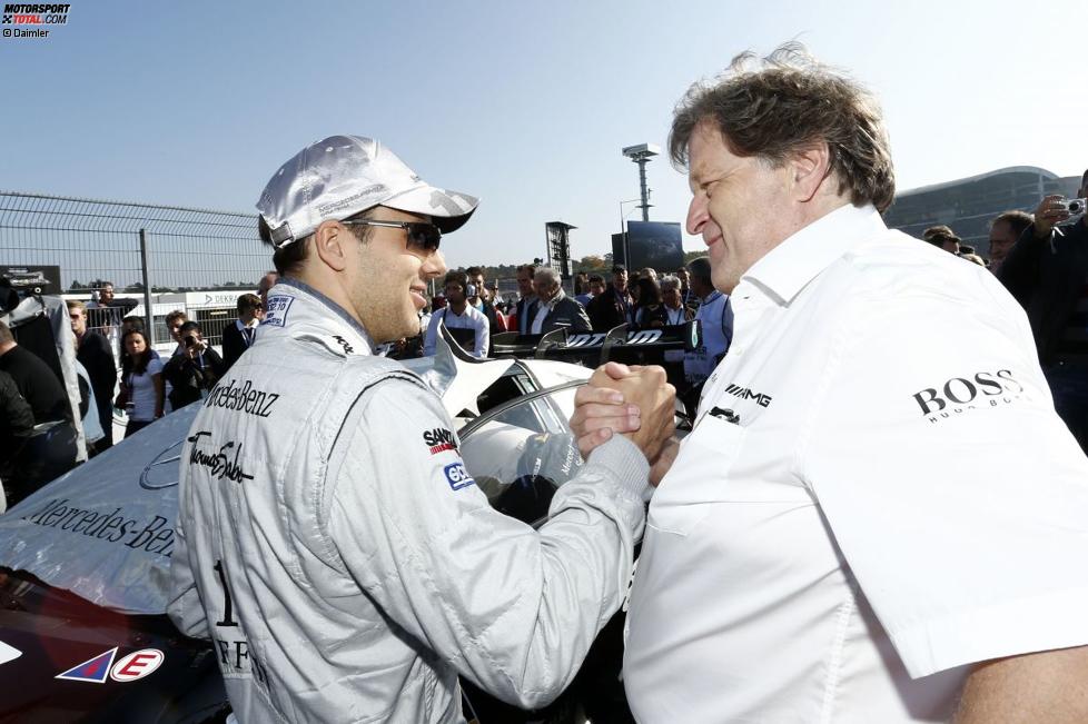 Gary Paffett (HWA-Mercedes) und Norbert Haug (Mercedes-Motorsportchef) 