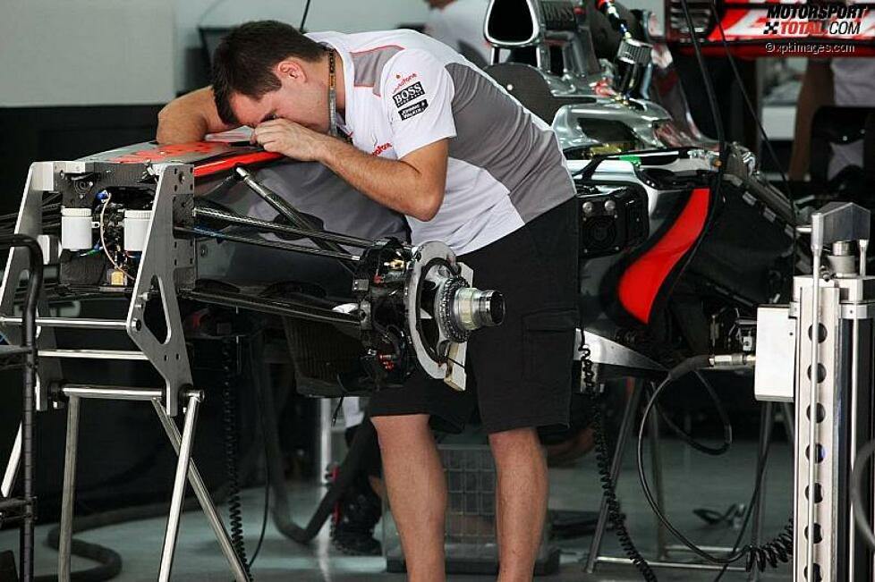 Arbeiten in der McLaren-Box