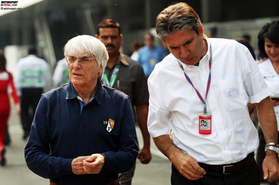 Bernie Ecclestone (Formel-1-Chef) und Pasquale Lattuneddu