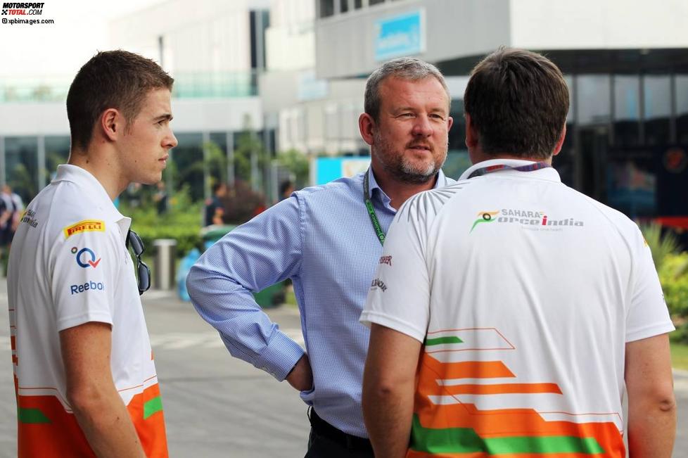 Paul di Resta (Force India) mit Manager Richard Goddard 