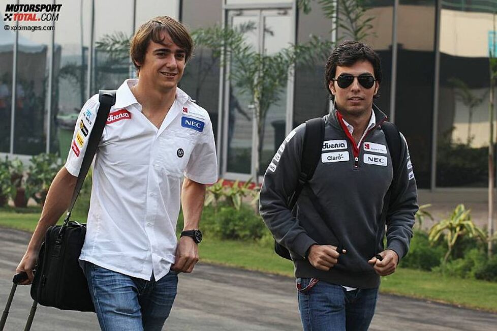 Esteban Gutierrez (Sauber) und Sergio Perez (Sauber) 