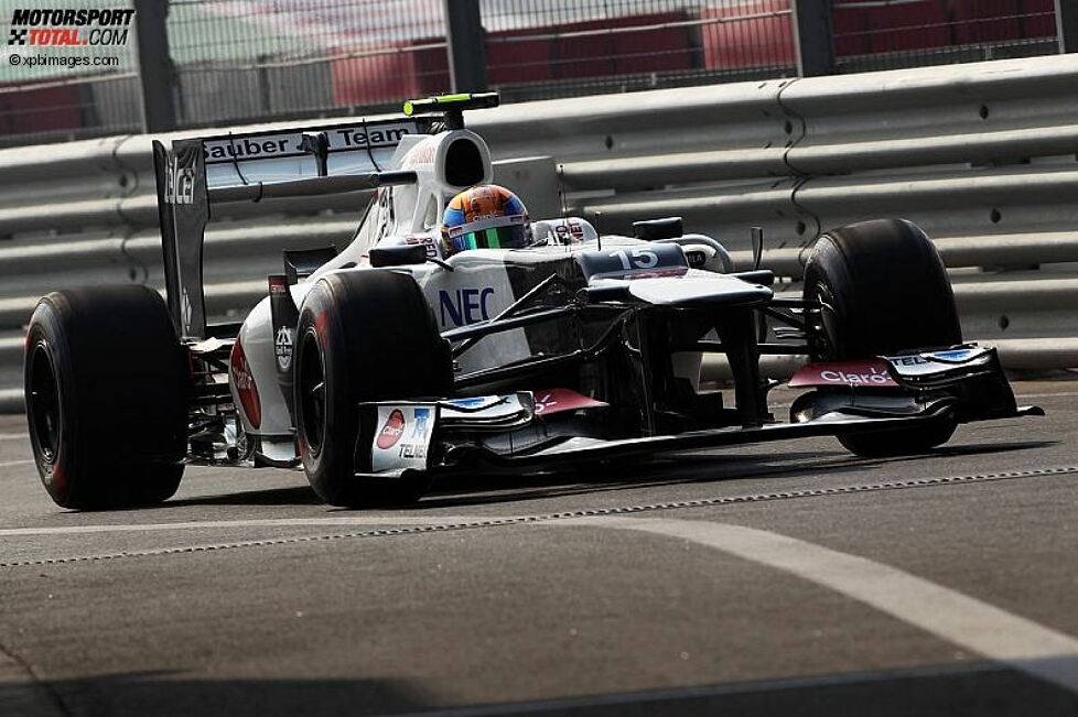 Esteban Gutierrez (Sauber) bei seinem ersten Freiagseinsatz in der Formel 1