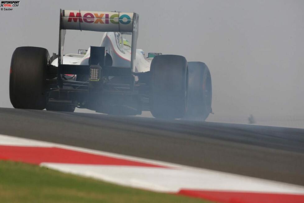 Sergio Perez (Sauber) musste das erste Training auslassen, ging im zweiten gleich aufs Ganze