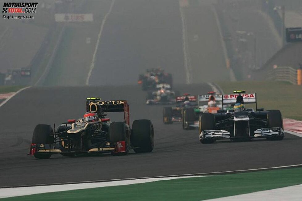 Romain Grosjean (Lotus) und Bruno Senna (Williams) 