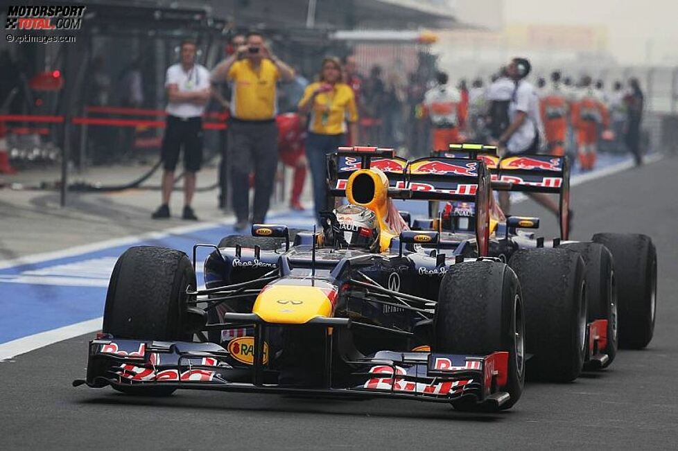 Sebastian Vettel (Red Bull) mit Gruß