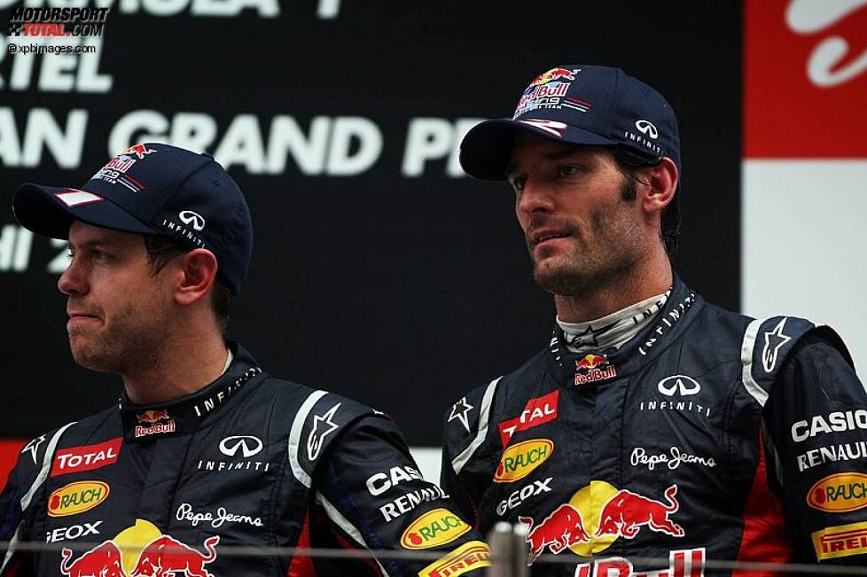 Sebastian Vettel (Red Bull) und Mark Webber (Red Bull) 