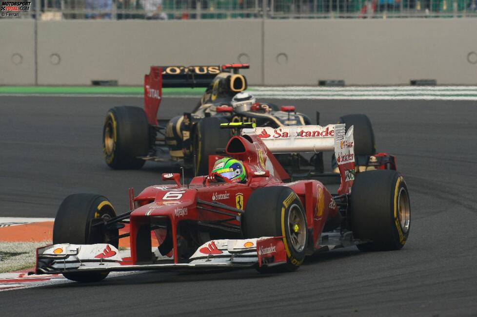Felipe Massa (Ferrari) vor Kimi Räikkönen (Lotus) 