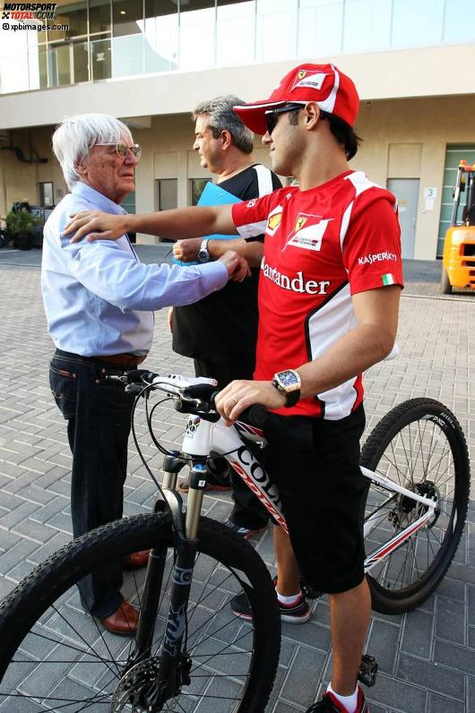 Felipe Massa (Ferrari) und Bernie Ecclestone (Formel-1-Chef) 