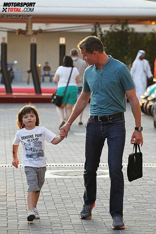 David Coulthard mit seinem Sohn Dayton