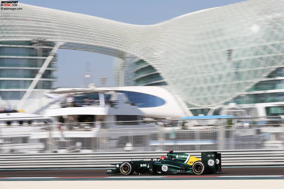 Heikki Kovalainen (Caterham) am Samstagmittag in Abu Dhabi