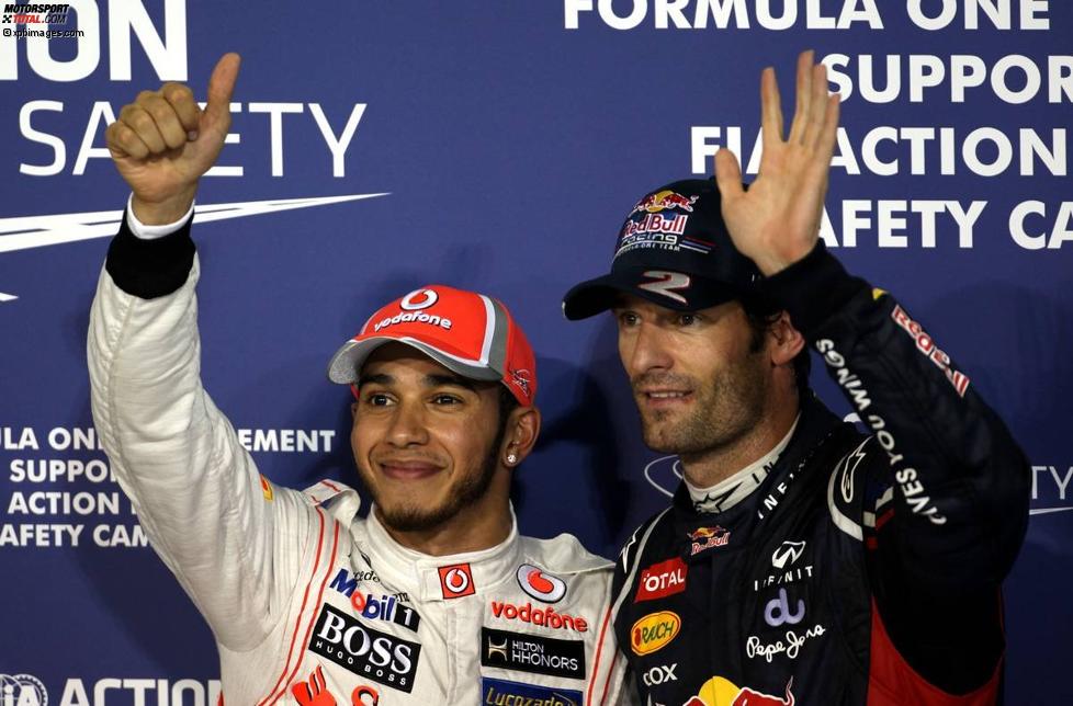 Lewis Hamilton (McLaren) und Mark Webber (Red Bull) 