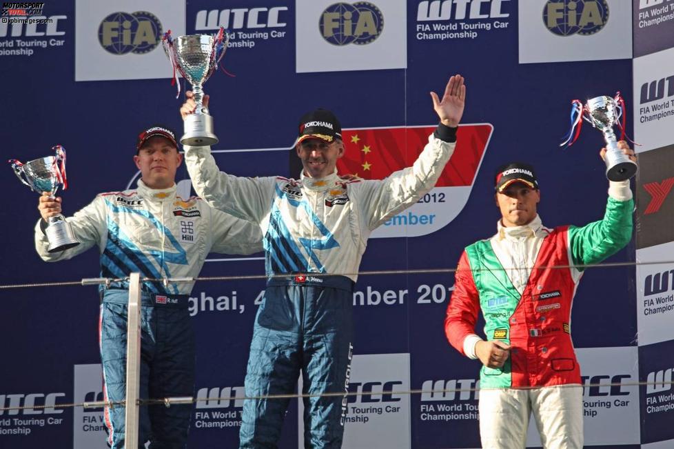 Alain Menu (Chevrolet), Robert Huff (Chevrolet) und Stefano D'Aste (Wiechers) 