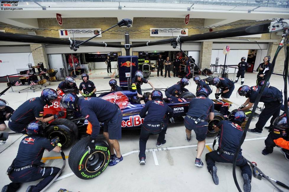 Boxenstopp-Übungen bei Toro Rosso