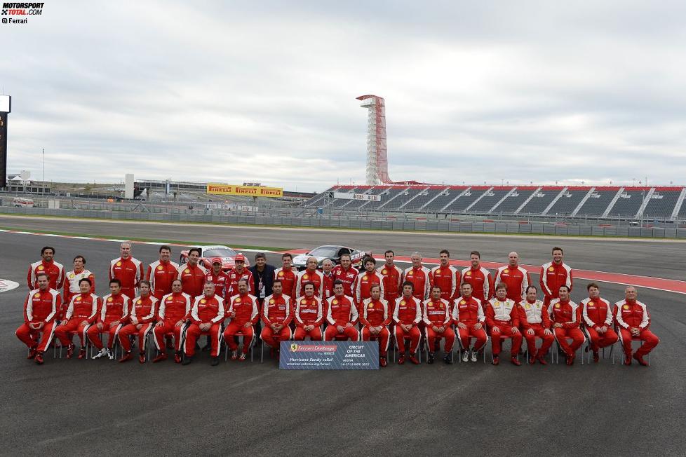 Das Ferrari-Team vor den letzten beiden WM-Rennen in Austin und Sao Paulo