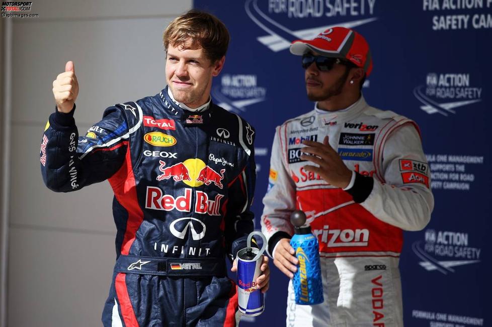 Sebastian Vettel (Red Bull) und Lewis Hamilton (McLaren) 